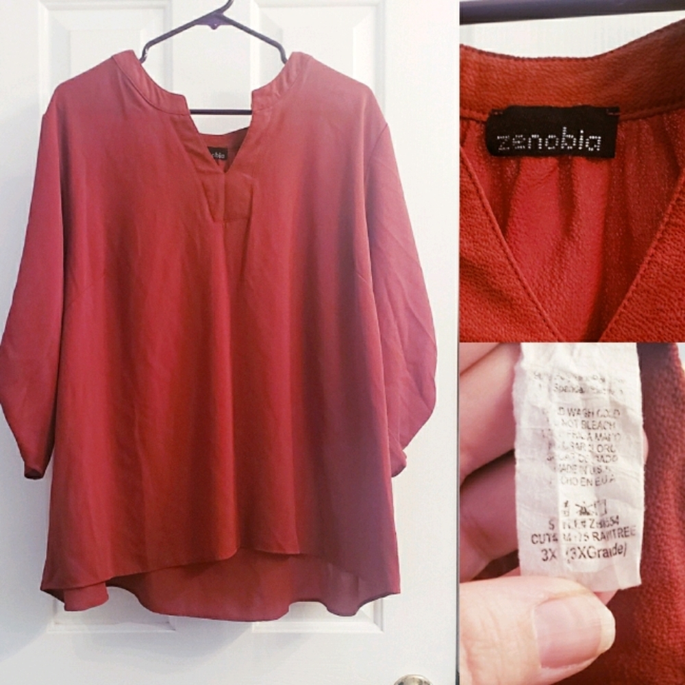 Flowy, Orange Zenobia Tunic Top